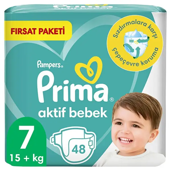 Prima Aktif Bebek Fırsat Paketi 7 Numara 48 Adet