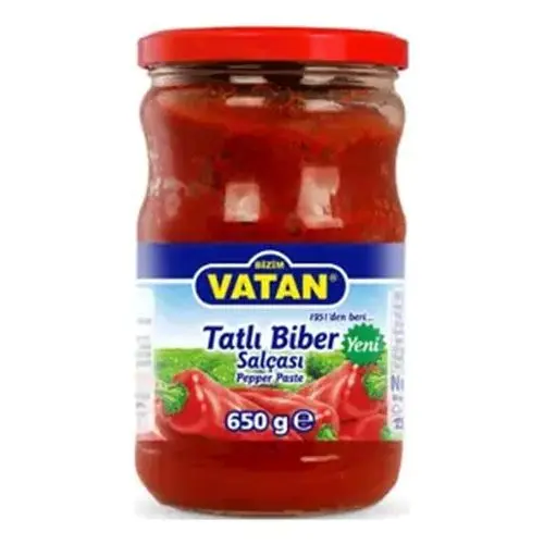 Tatlı Biber Salçası Bizim Vatan 650 Gr