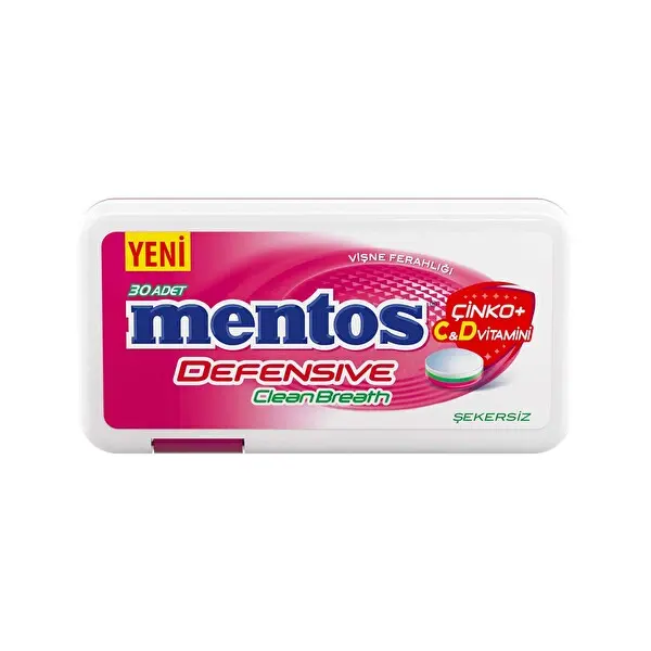 Mentos Defensive Clean Breathe Vişne Çinko C ve D Adet