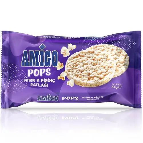 Amigo Pops Pirinç Ve Mısır Patlağı 64 Gr