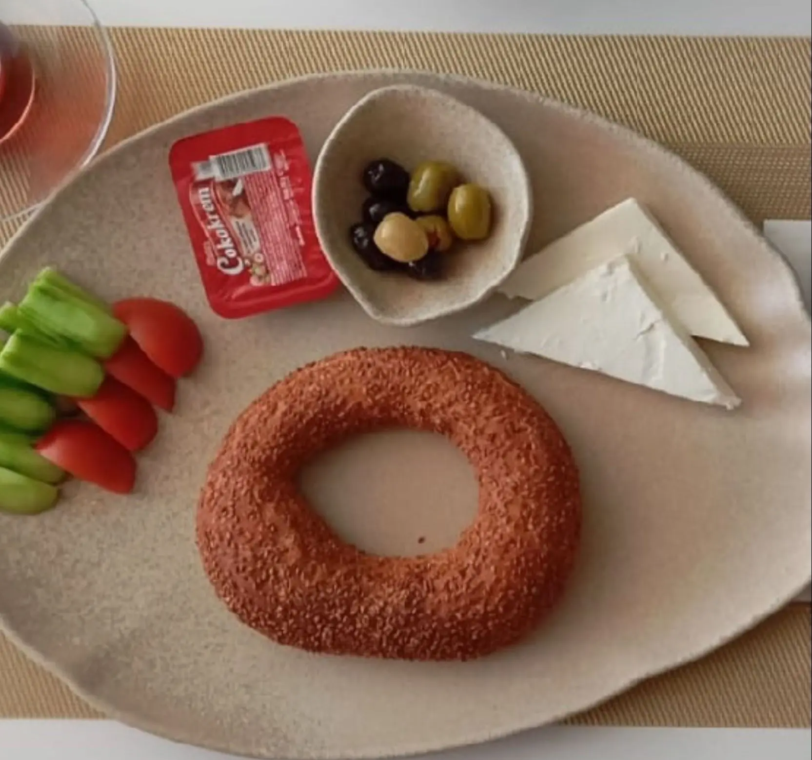 Simit Kahvaltı Tabağı