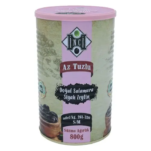 Inci Az Tuzlu Siyah Zeytin 261-320k 800 Gr