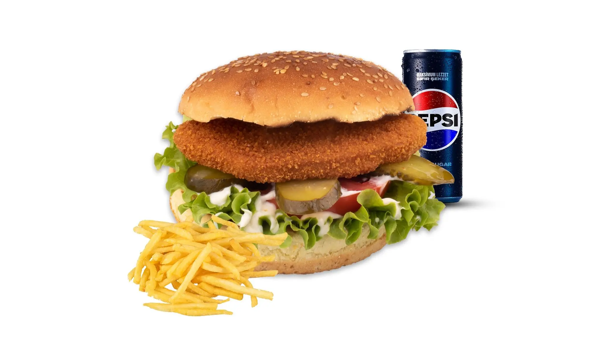 İso Acılı Tavuk Burger Menü