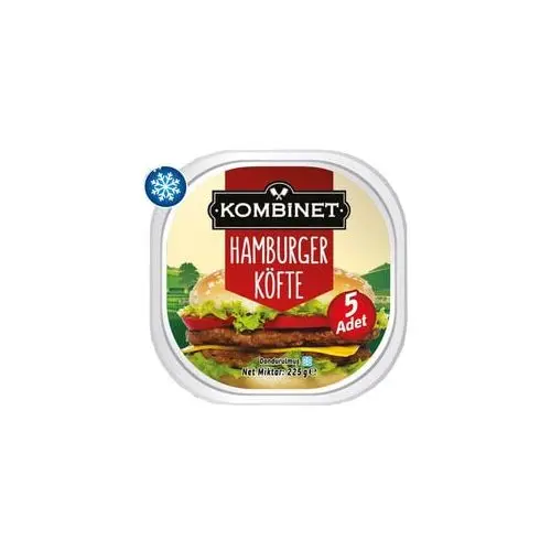 Kombinet Dondurulmuş Köfte Dana Hamburger 225 Gr