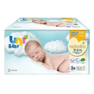 Uni Baby Yenidoğan Islak Mendil 3x40 Adet