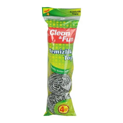 Clean & Fun Bulaşık Ovma Teli 4 x 20 GR