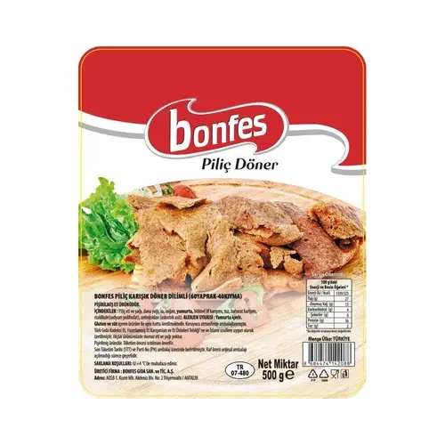 Döner Piliç %60 Yap %40 Kıy 500 G Bonfes