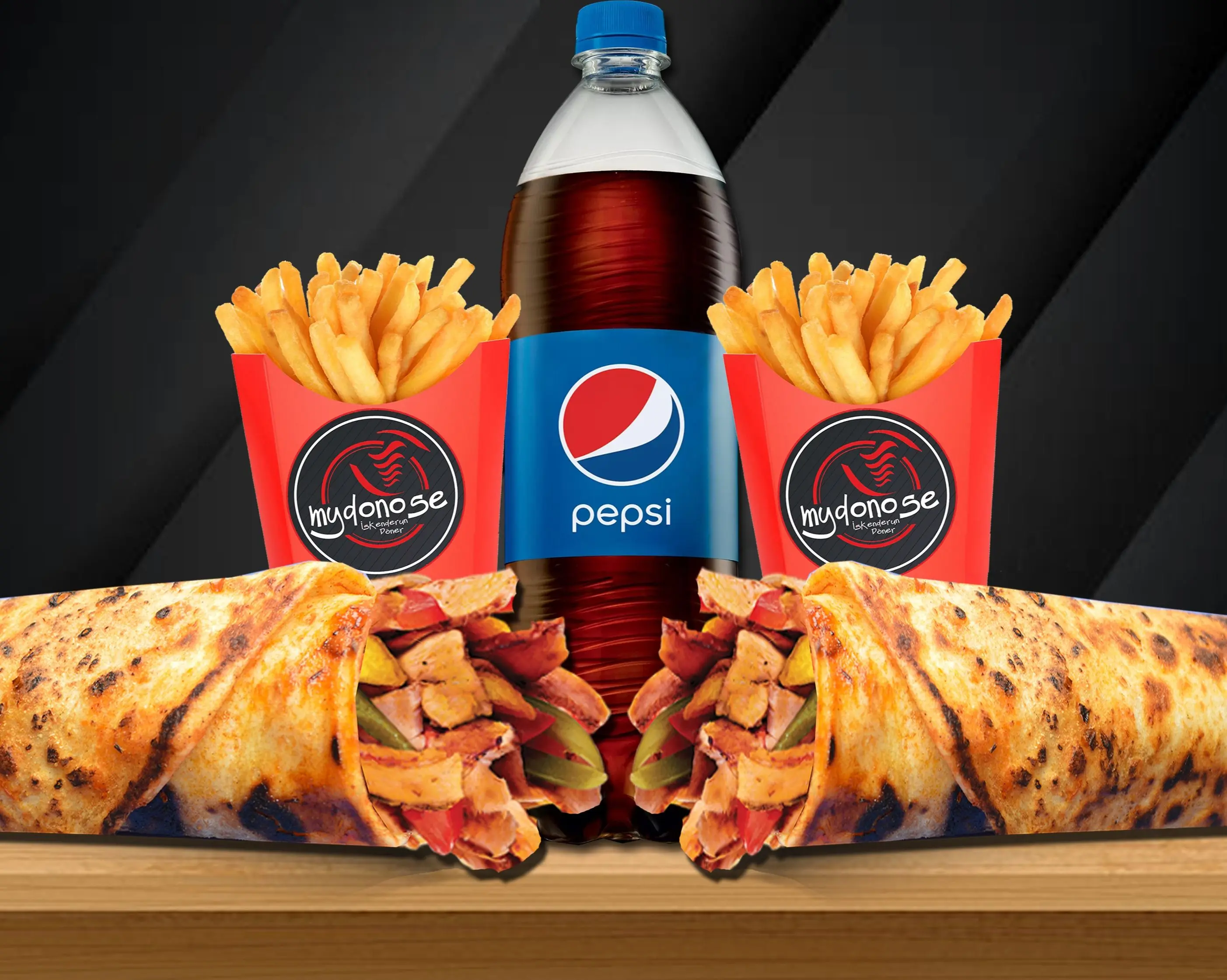 2'li Tavuk Döner Dürüm Menü