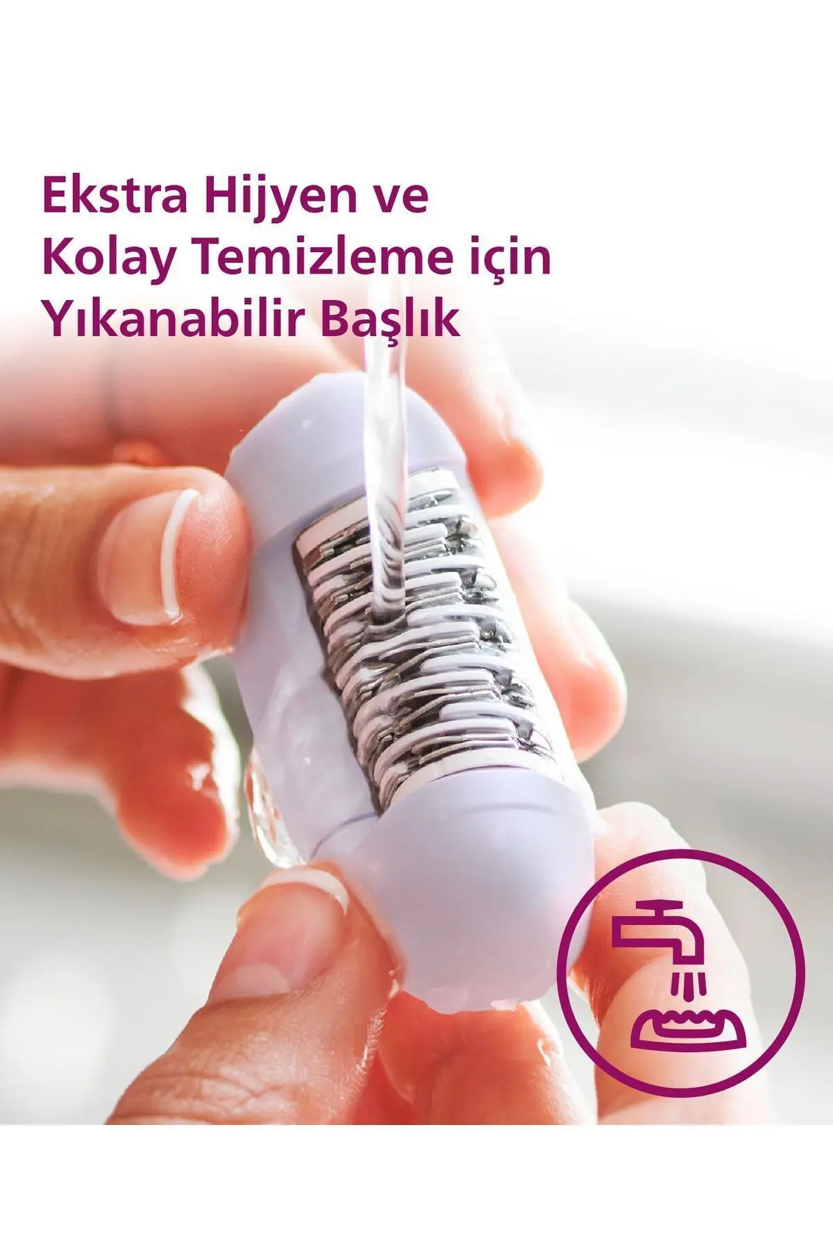 BRE225/05 Kablolu Epilatör,Bacak İçin Kullanım,2 Hız Ayarı,Yıkanabilir Başlık