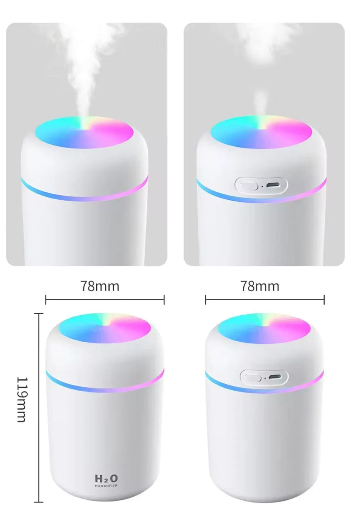 300ml Hava Nemlendirici Buhar Makinesi - Yağmur Ormanları Esansı