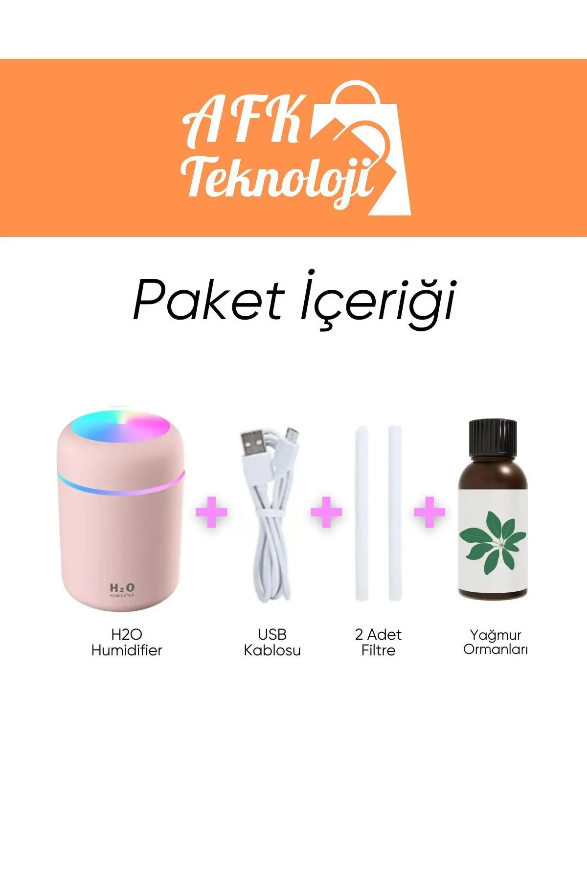 300ml Hava Nemlendirici Buhar Makinesi - Yağmur Ormanları Esansı Hediyeli