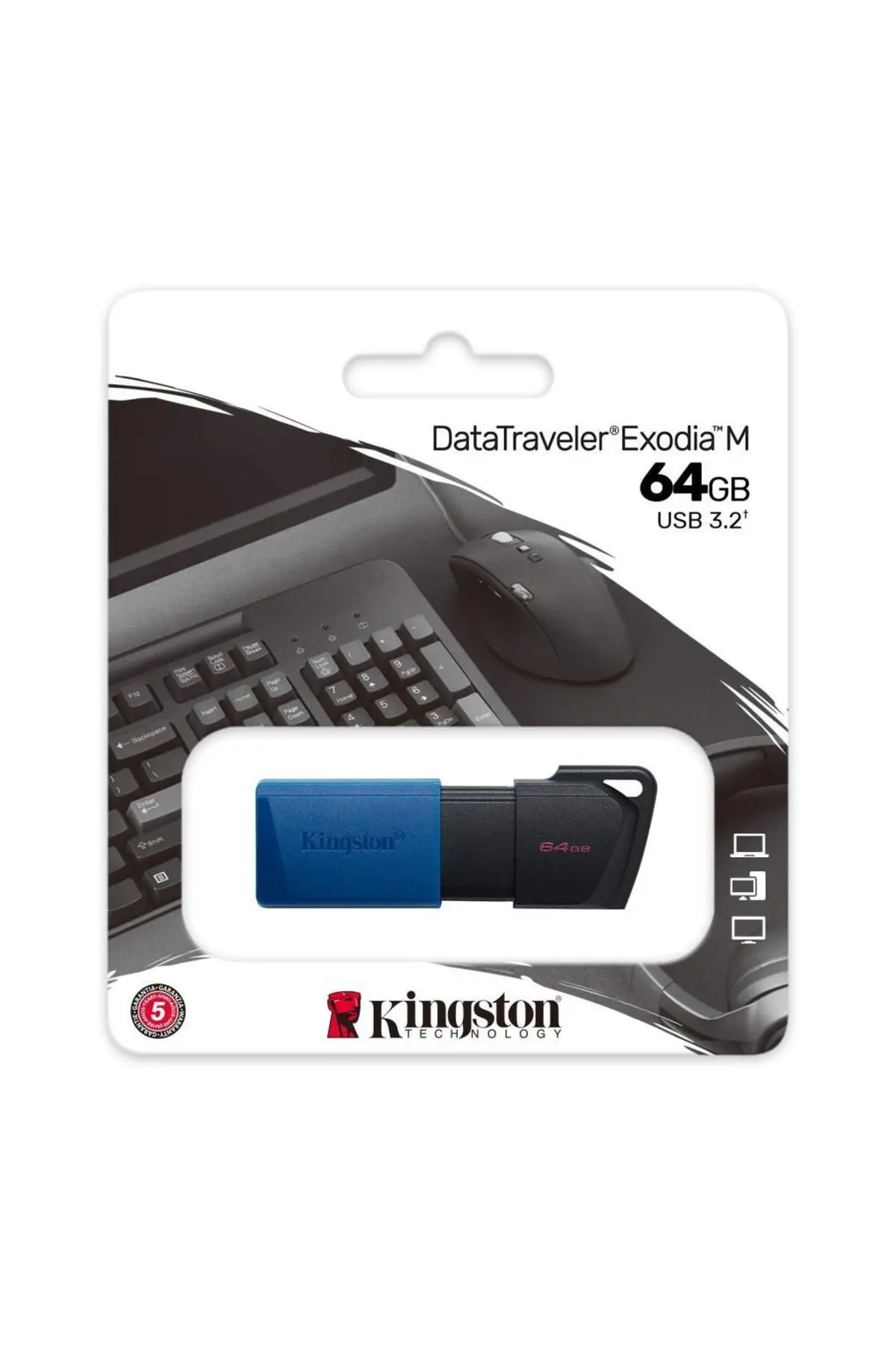 DTXM 64GB USB 3.2 Gen.1 DataTraveler Exodia M Flash Bellek DTXM/64