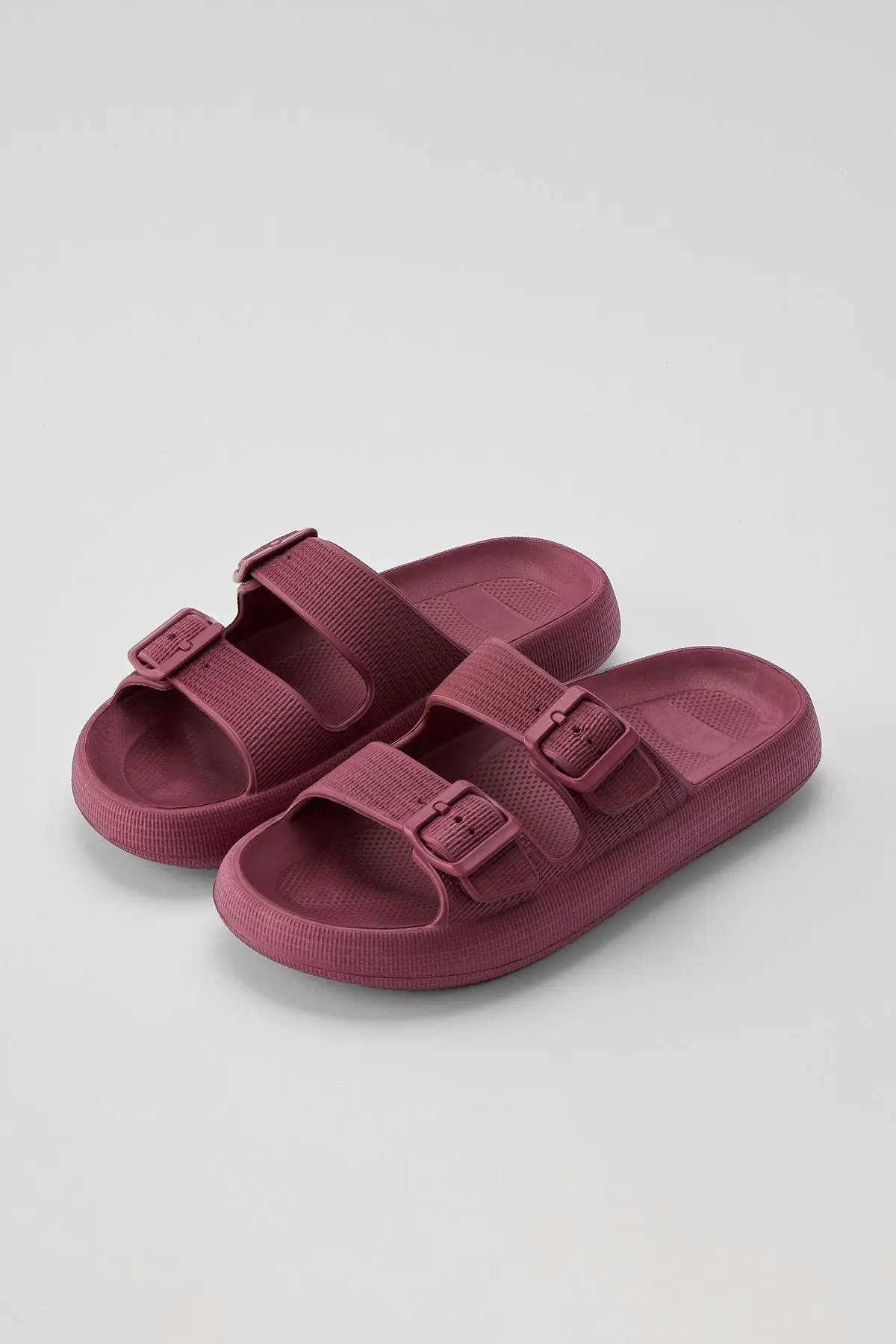 Lily Vişne Çift Bant Eva Platfrom Günlük Yazlık Plaj Terliği