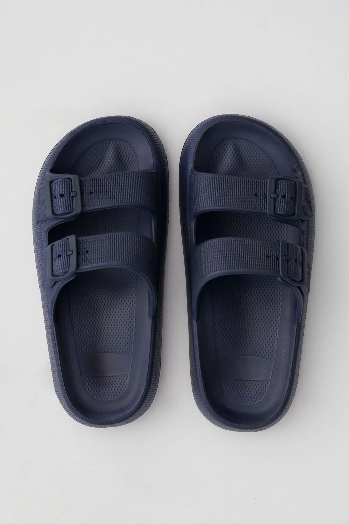 Ozyo Lily Lacivert Çift Bant Eva Platfrom Günlük Yazlık Plaj Terliği