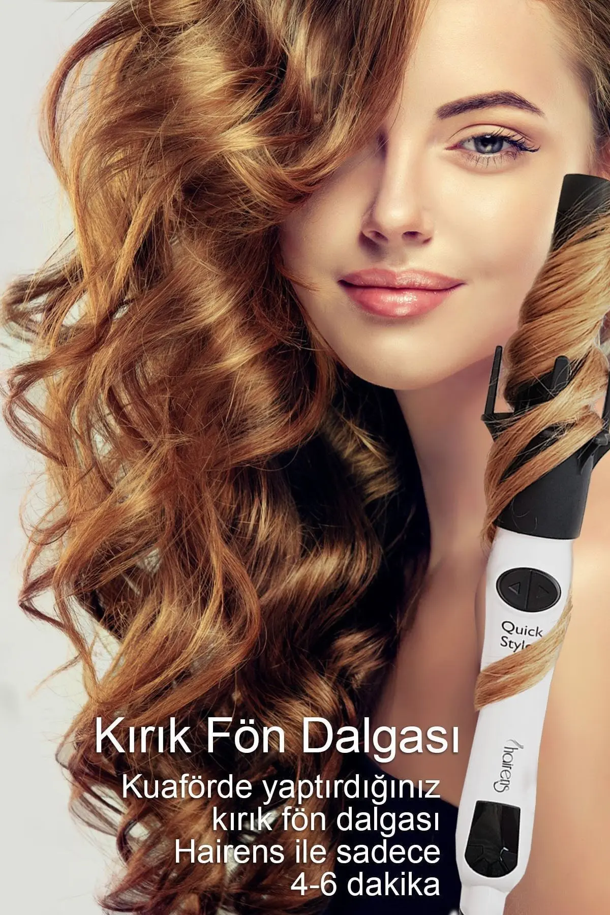 Hrs-320 Otomatik Saç Maşası - Kalın Su Dalgası 25mm