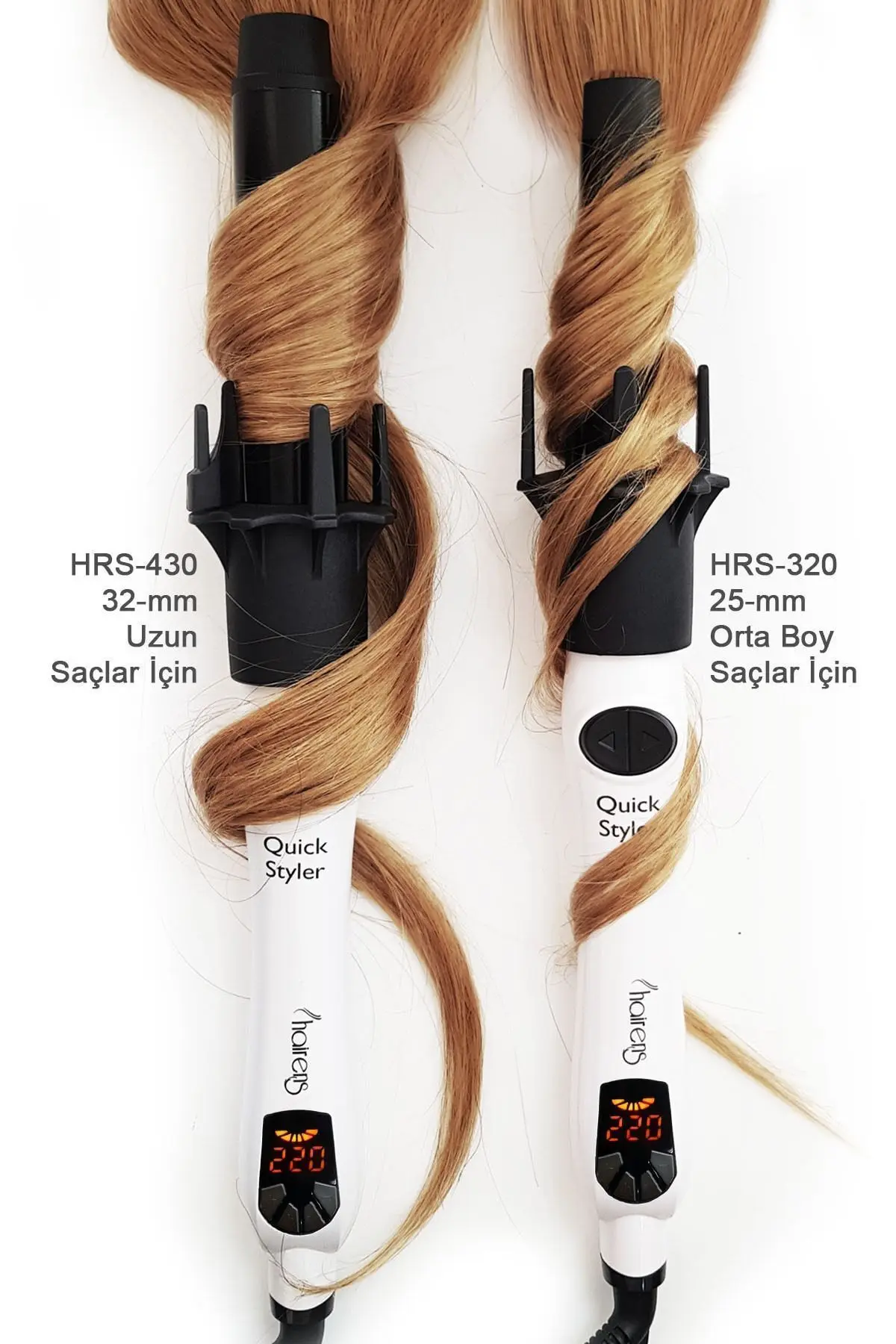 Hrs-320 Otomatik Saç Maşası - Kalın Su Dalgası 25mm