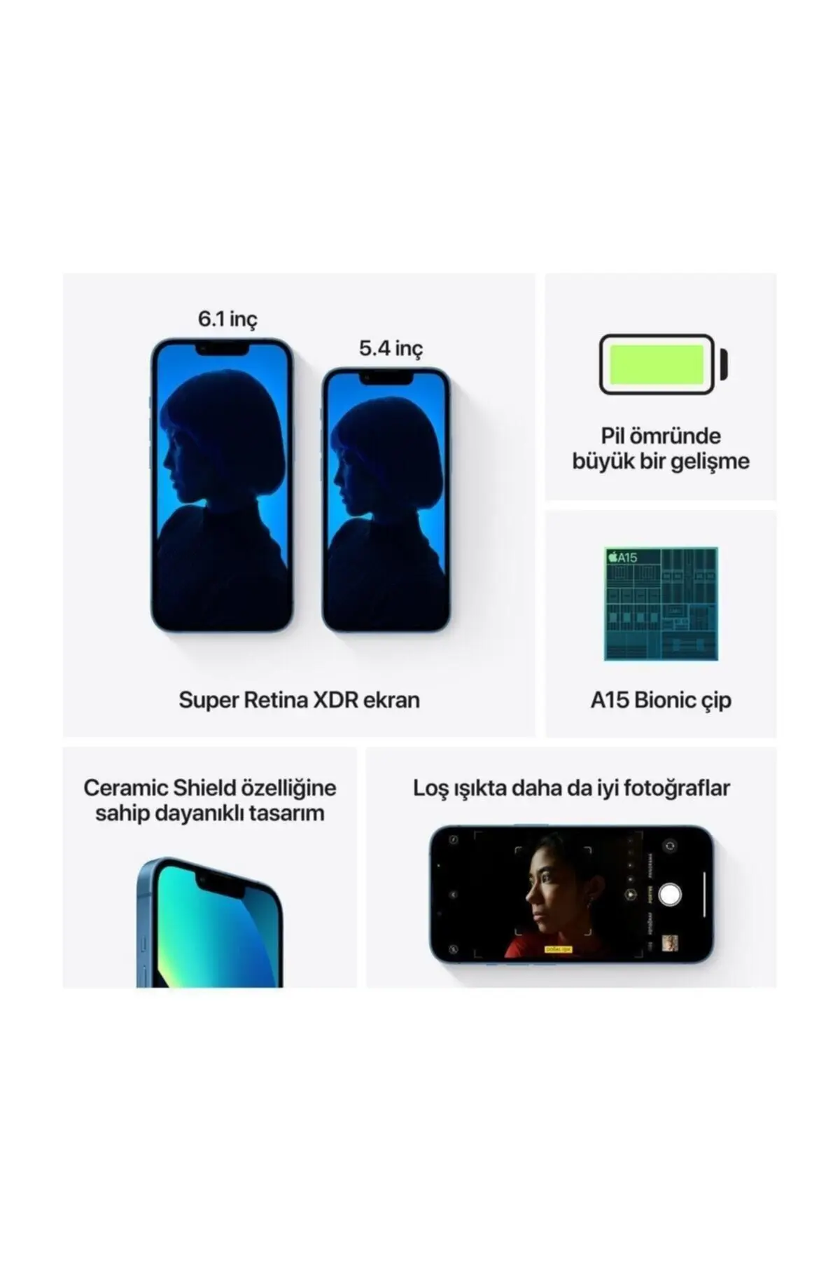 iPhone 13 512 GB Mavi Cep Telefonu (Apple Türkiye Garantili)