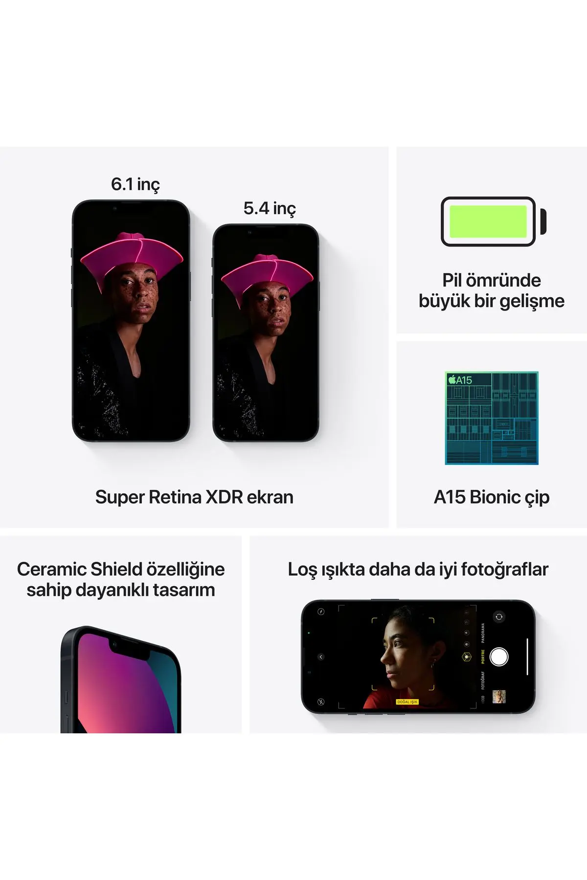 iPhone 13 256 GB Yıldız Işığı Cep Telefonu (Apple Türkiye Garantili)