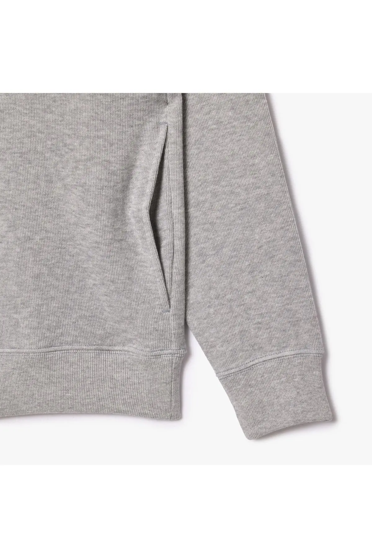 Erkek Classic Fit Yarım Fermuarlı Gri Sweatshirt