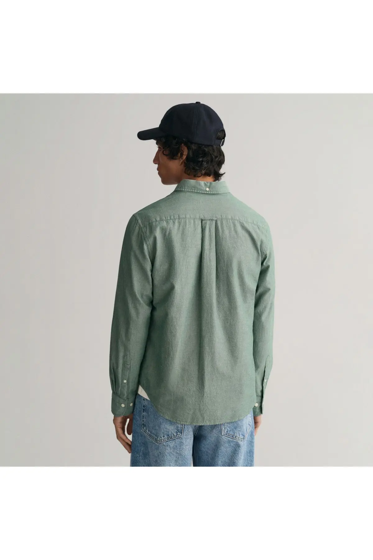 Erkek Yeşil Regular Fit Düğmeli Yaka Gömlek