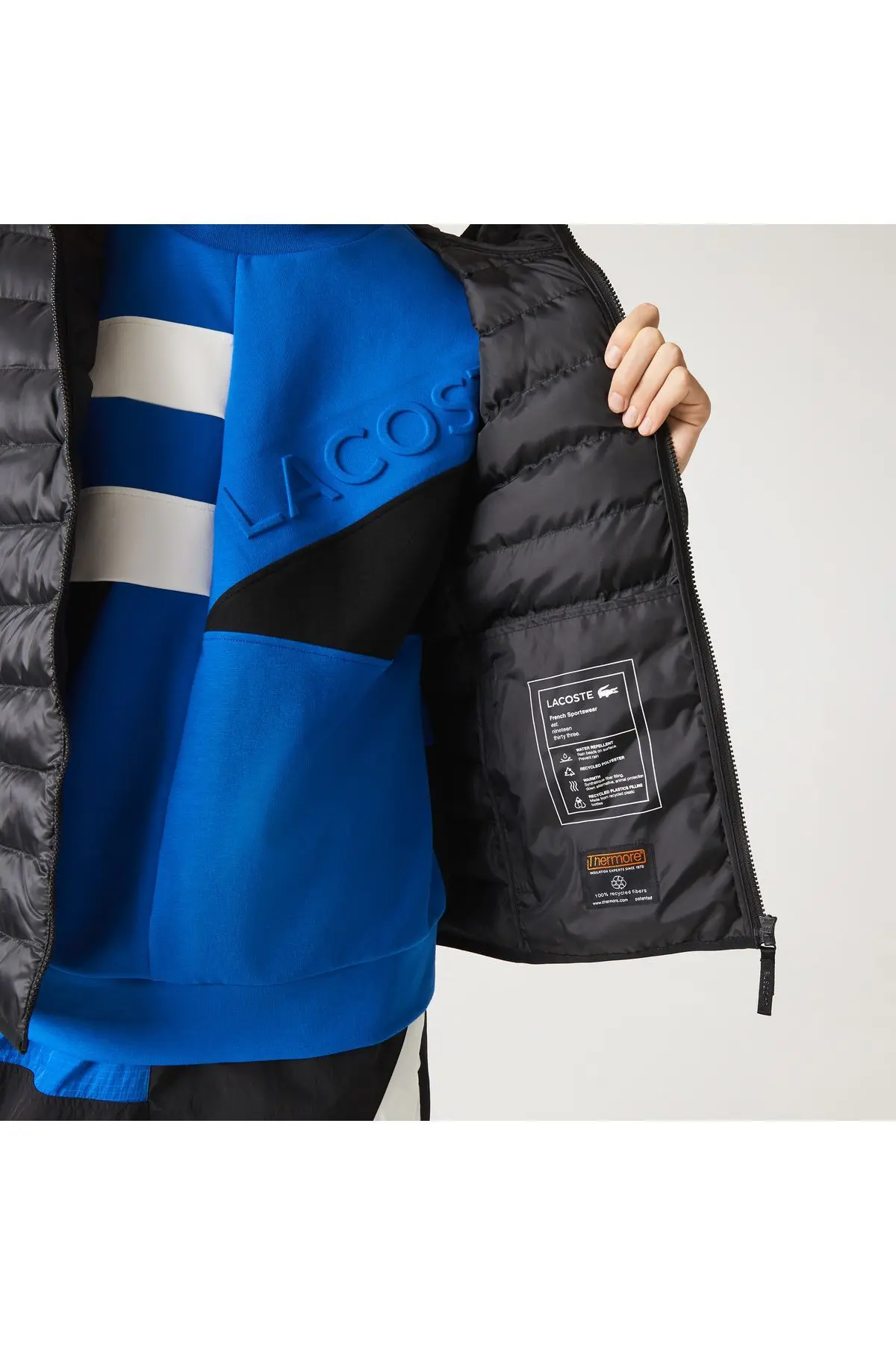 Erkek Kapüşonlu Kapitone Siyah Mont