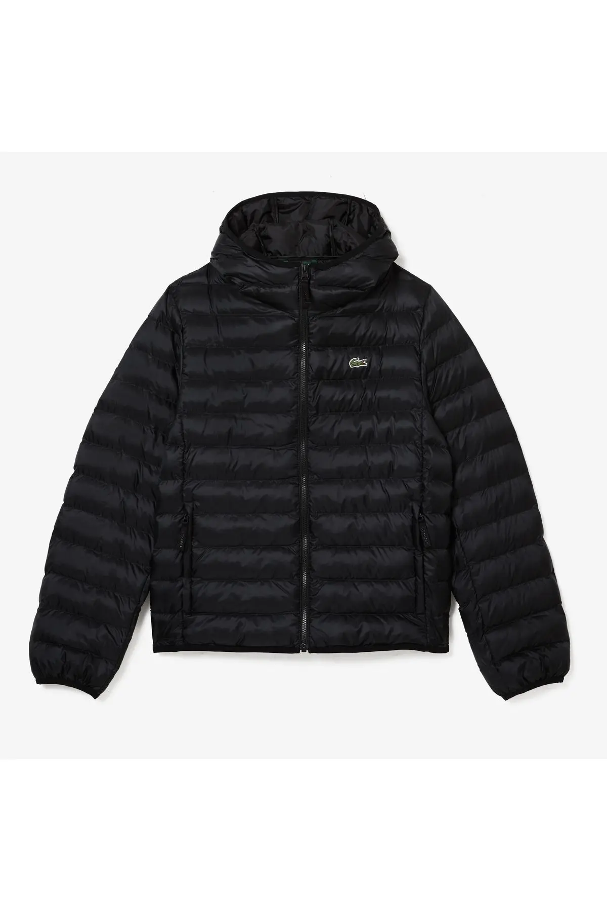 Erkek Kapüşonlu Kapitone Siyah Mont