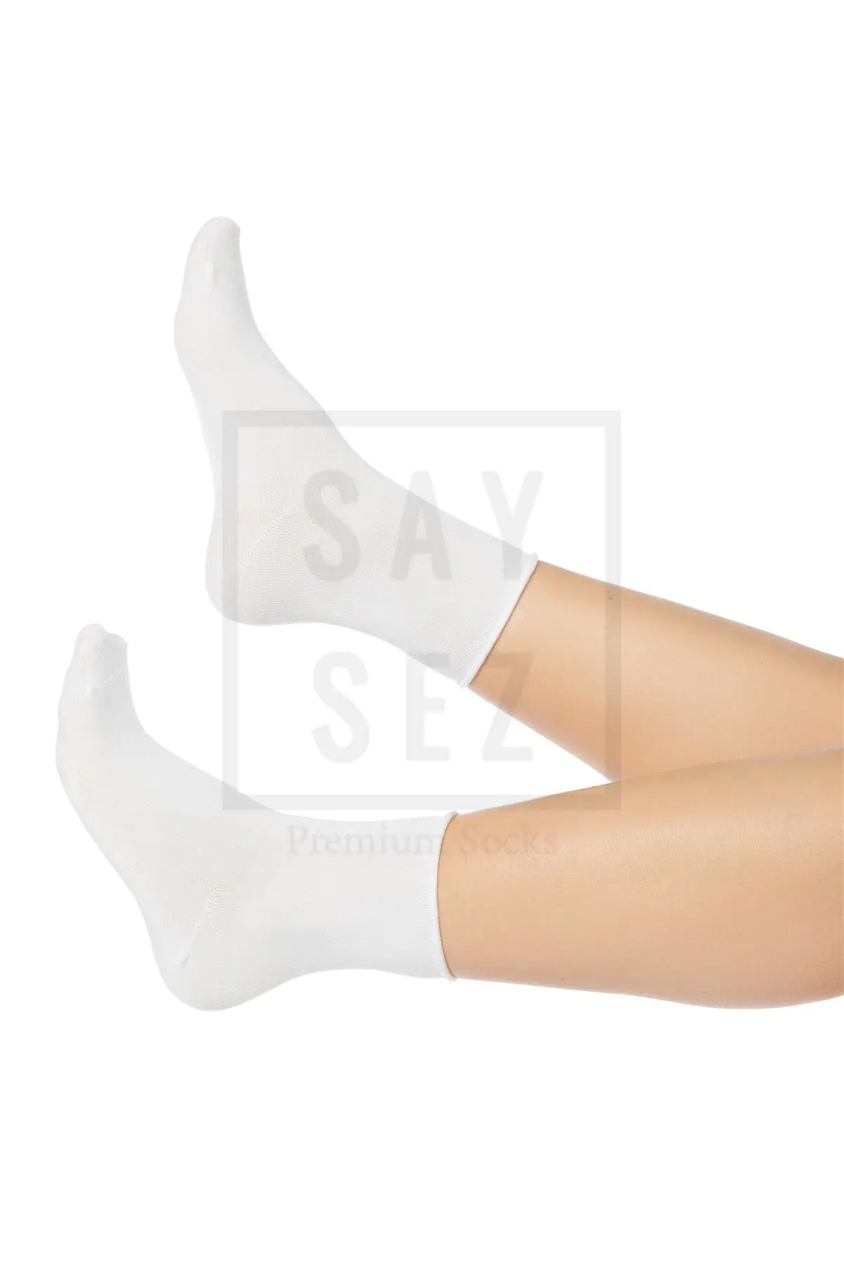 Bambu Kadın Lastiksiz Siyah-Beyaz-Bej Soket Dikişsiz Premium Çorap 3'lü Paket / İz Bırakmaz - Sıkmaz