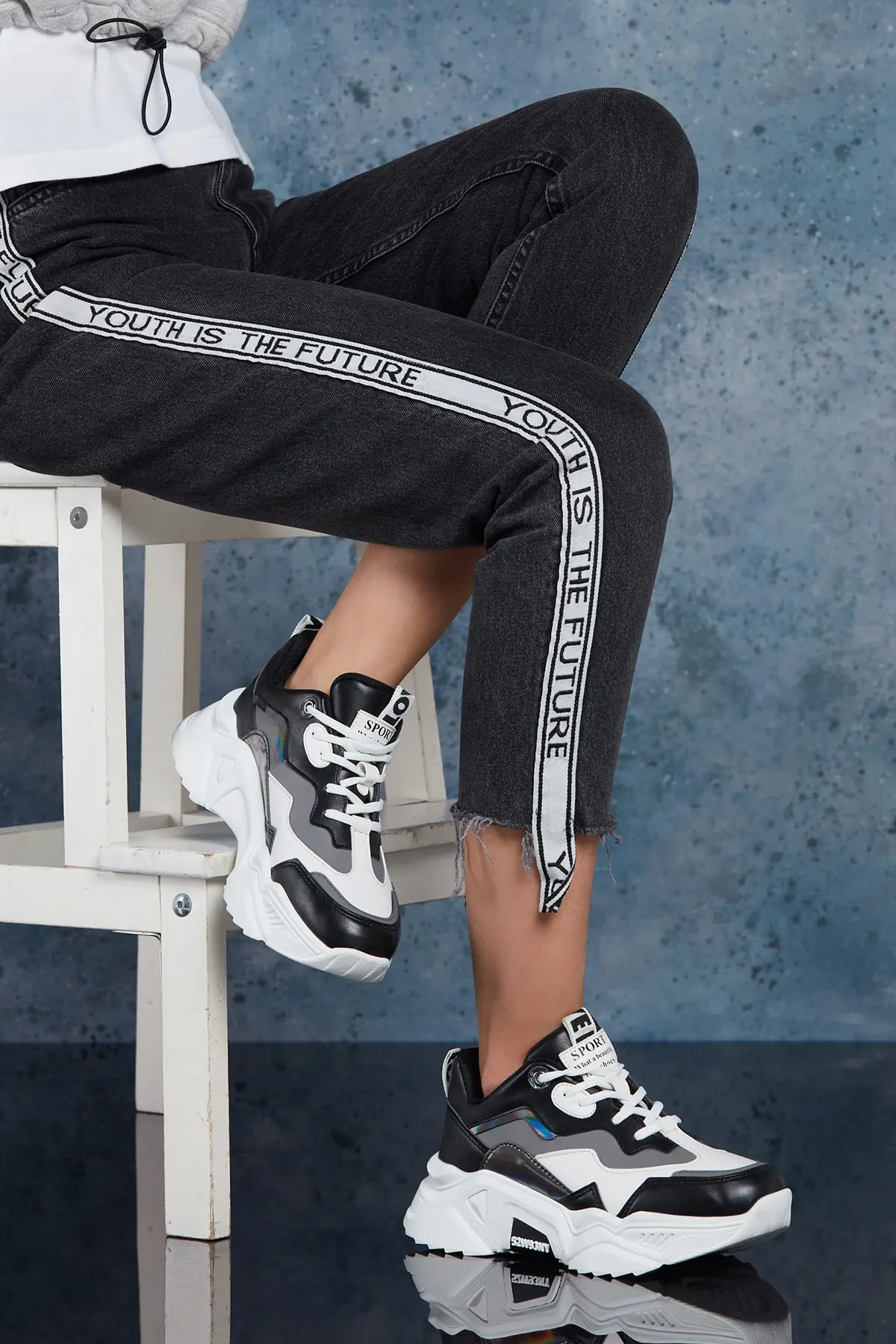 Siyah Füme Kadın Sneaker