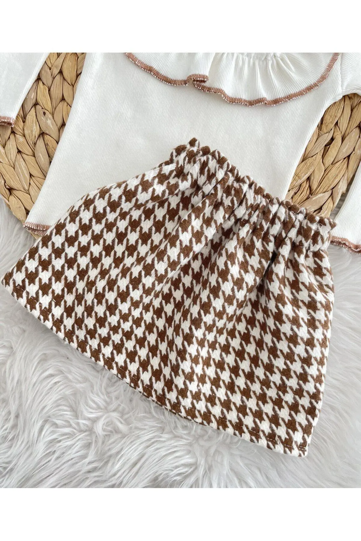 KIZ ÇOCUK FİYONKLU KAZAYAĞI ETEK BADİ TAKIMI