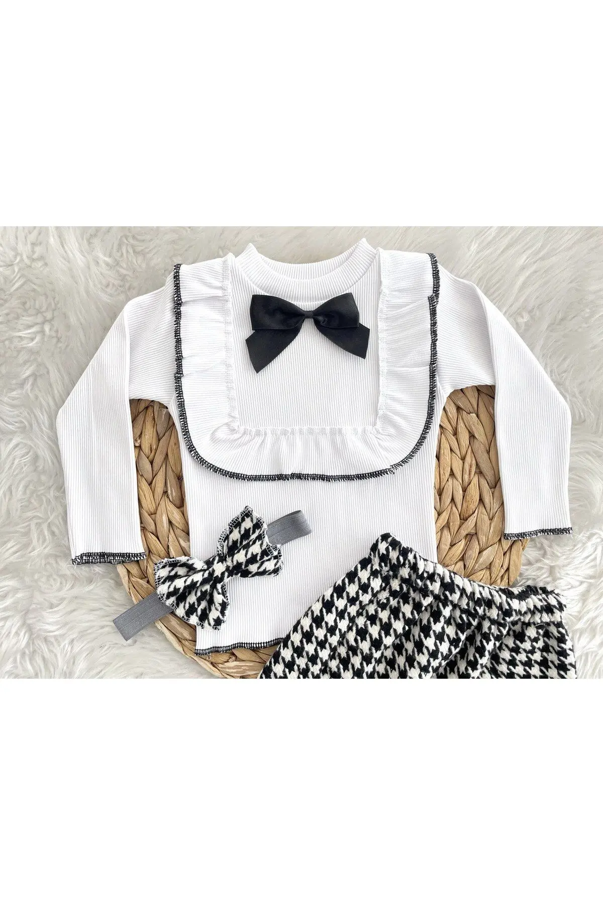 KIZ ÇOCUK FİYONKLU KAZAYAĞI ETEK BADİ BANDANA TAKIMI