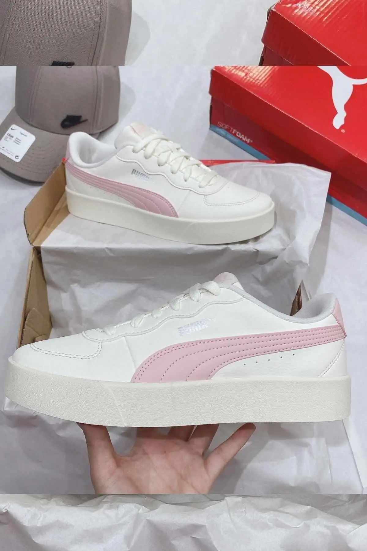 Kadın Spor Ayakkabı Unisex Sneaker Ayakkabı 380147-05-1 Bej