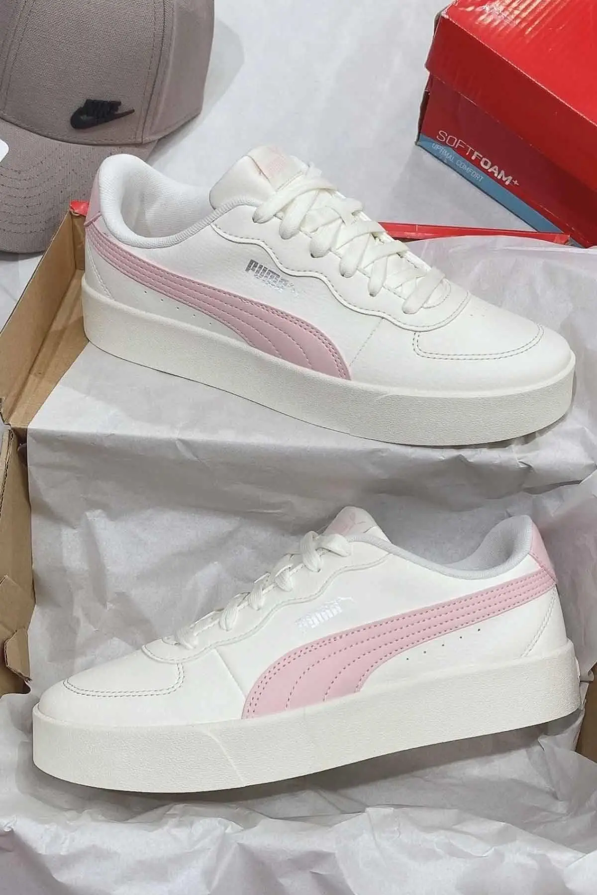 Kadın Spor Ayakkabı Unisex Sneaker Ayakkabı 380147-05-1 Bej