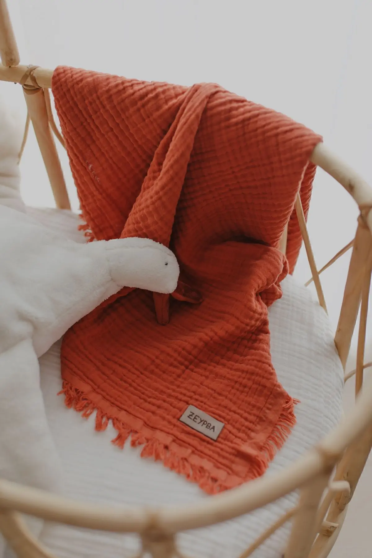 Kiremit Müslin 4 Katlı Müslin Pamuksu Yumuşaklık / Yeni Seri %100 Pamuk /110x110cm