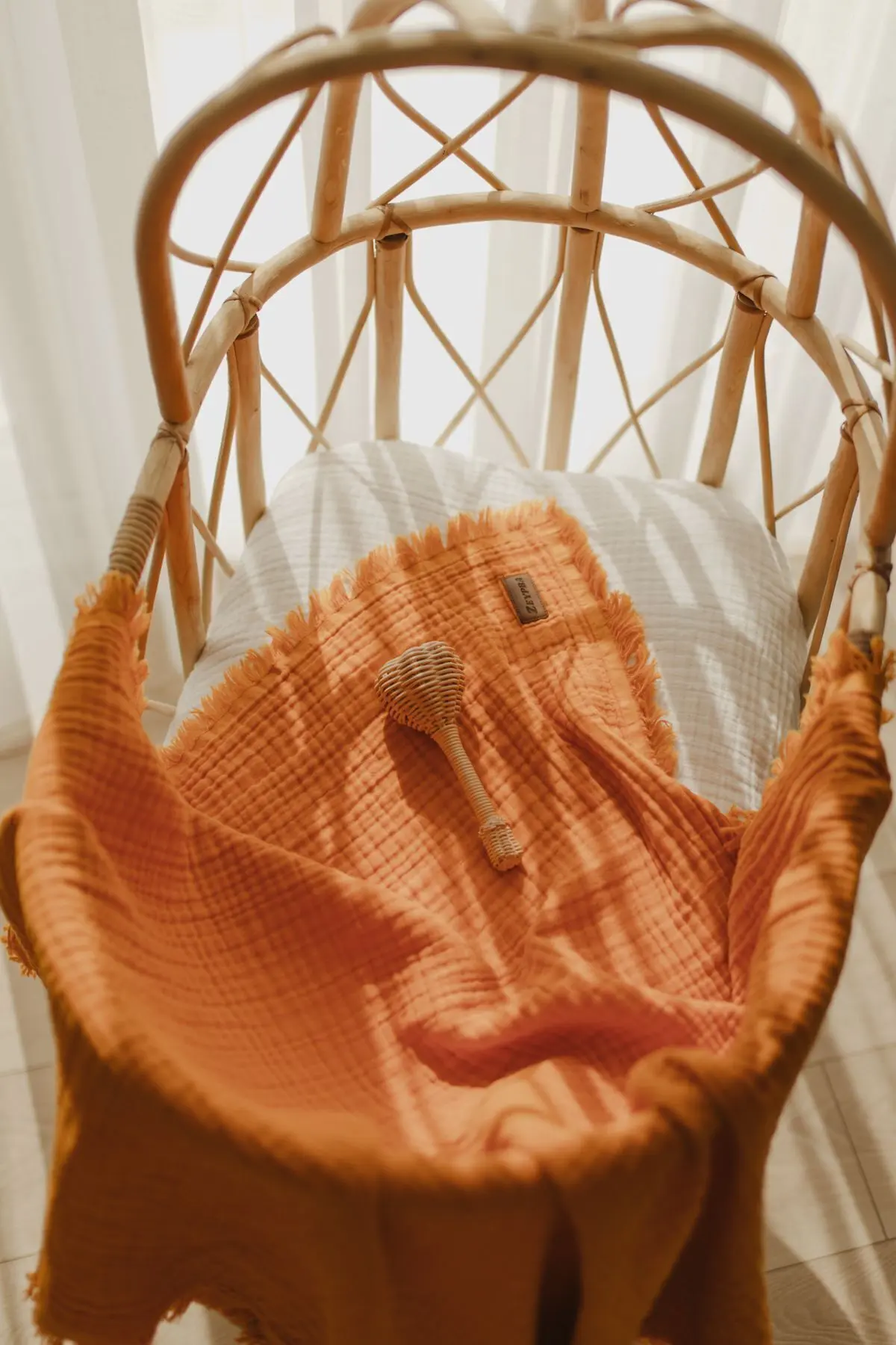 Turuncu Müslin 4 Katlı Müslin 110x110cm Pamuksu Yumuşaklık / Yeni Seri /110x110cm