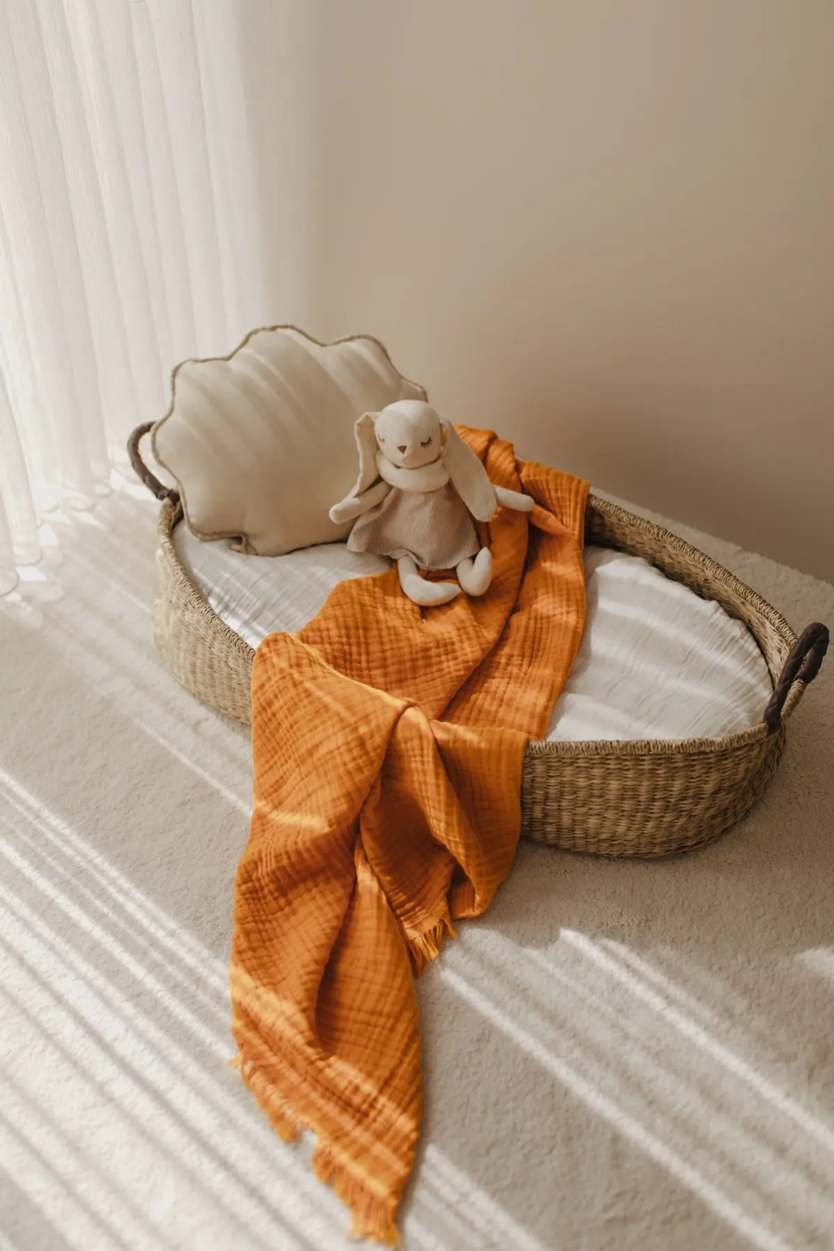 Turuncu Müslin 4 Katlı Müslin 110x110cm Pamuksu Yumuşaklık / Yeni Seri /110x110cm