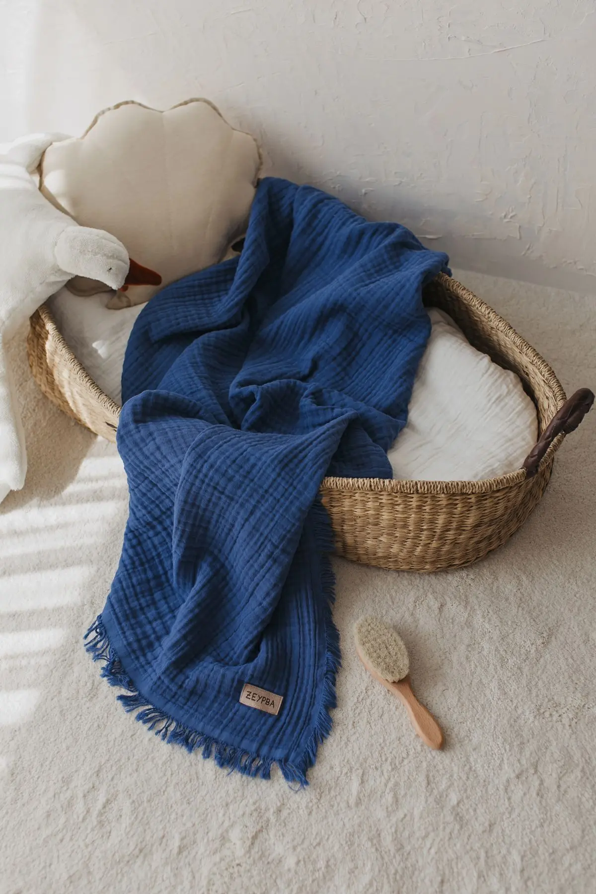 Indigo Muslin 4 Katlı Müslin 110x110cm Pamuksu Yumuşaklık / Yeni Seri /110x110cm