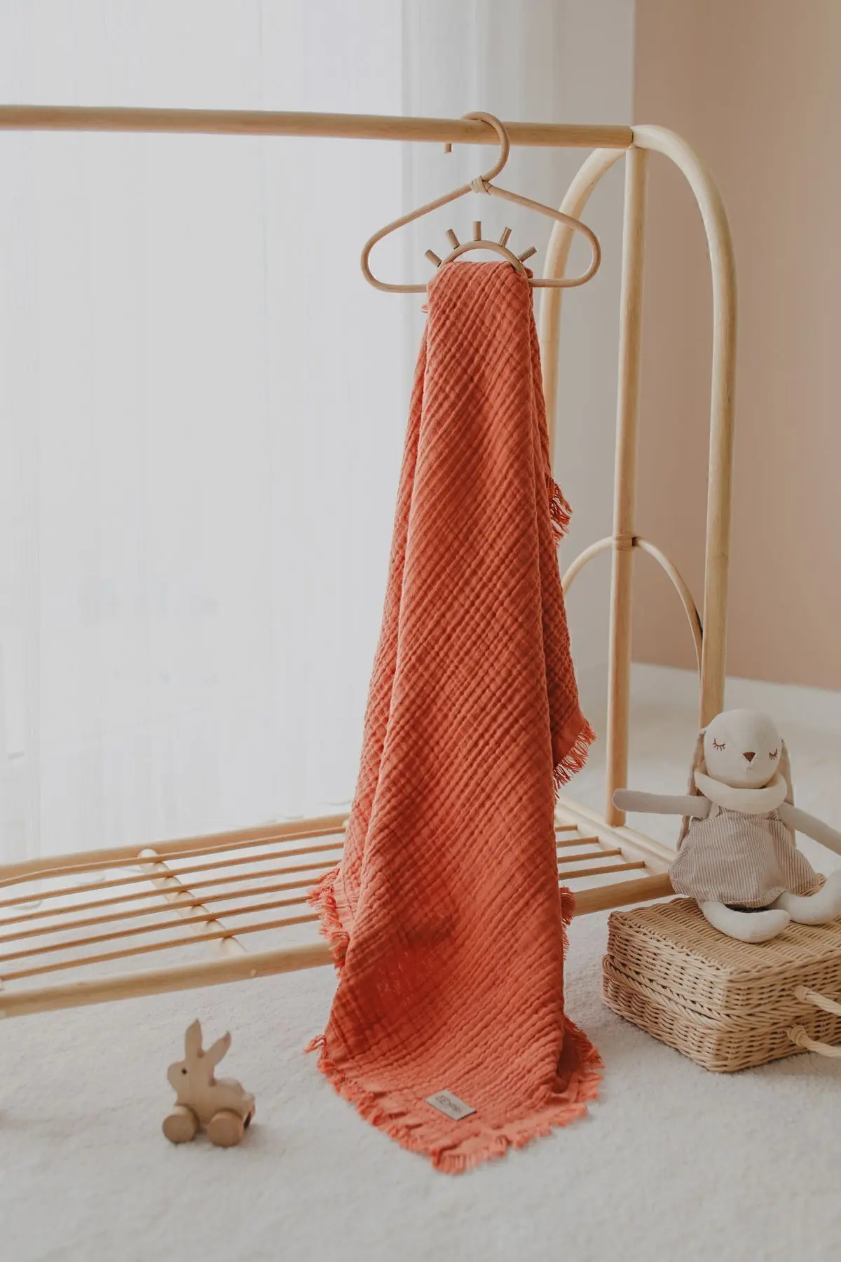 Kiremit Müslin 4 Katlı Müslin Pamuksu Yumuşaklık / Yeni Seri %100 Pamuk /110x110cm