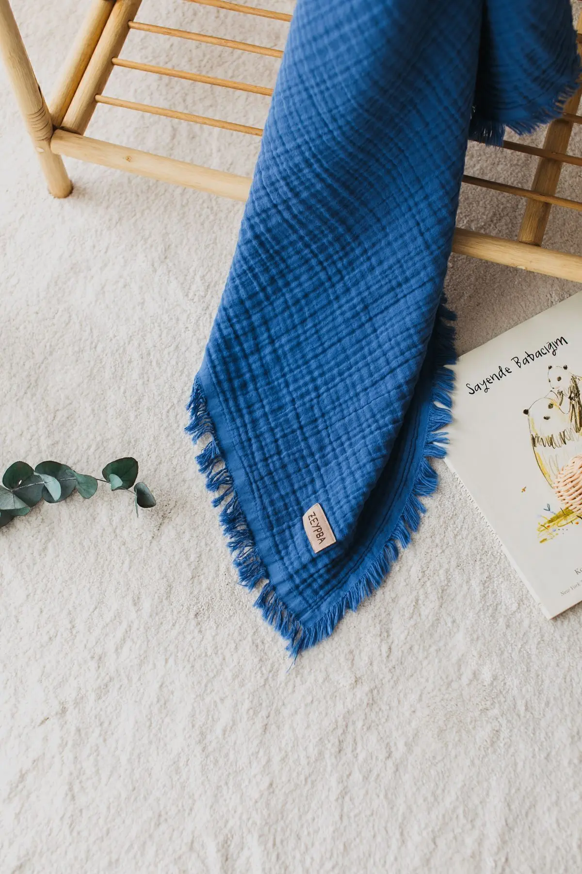 Indigo Muslin 4 Katlı Müslin 110x110cm Pamuksu Yumuşaklık / Yeni Seri /110x110cm