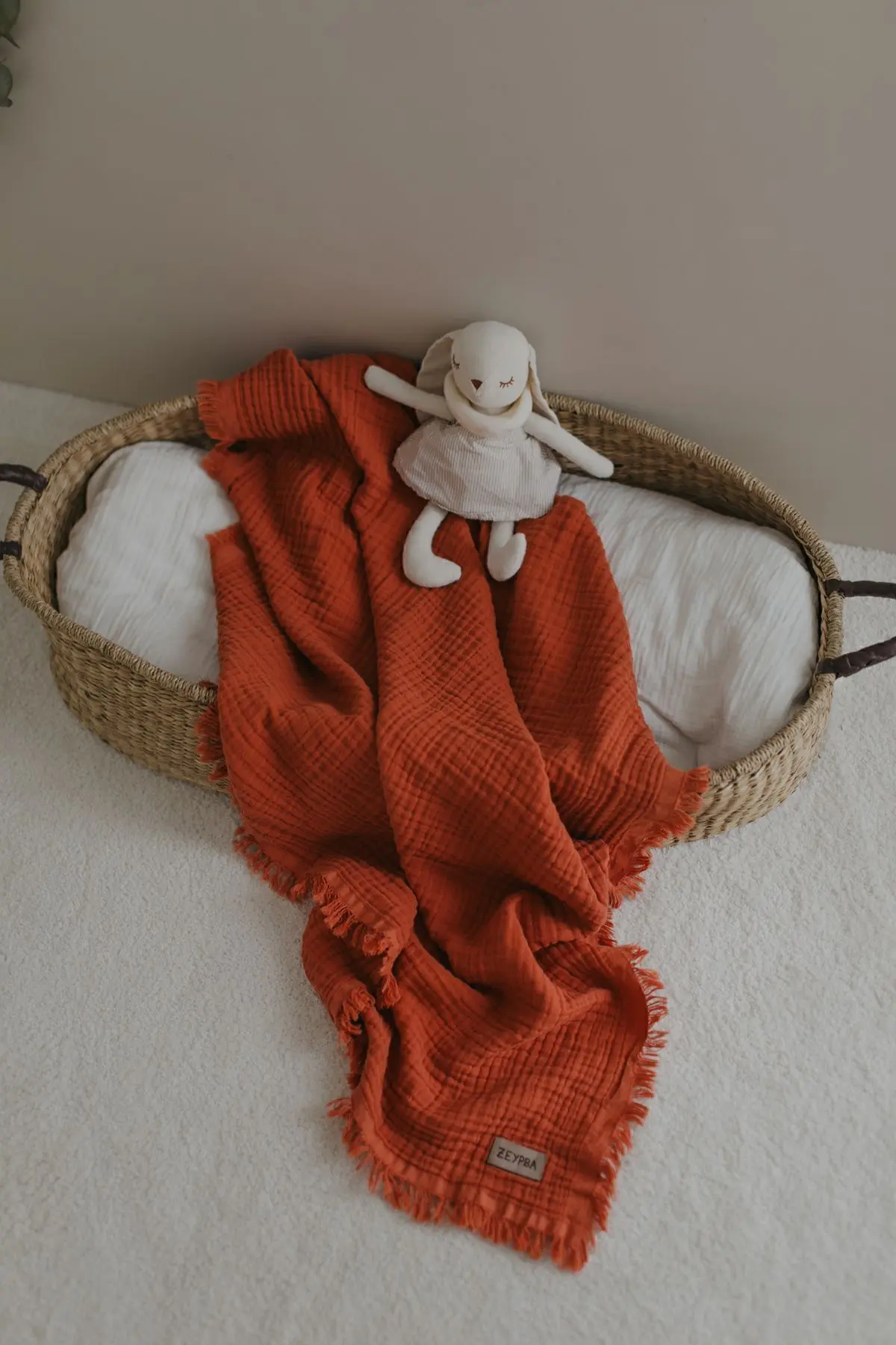 Kiremit Müslin 4 Katlı Müslin Pamuksu Yumuşaklık / Yeni Seri %100 Pamuk /110x110cm