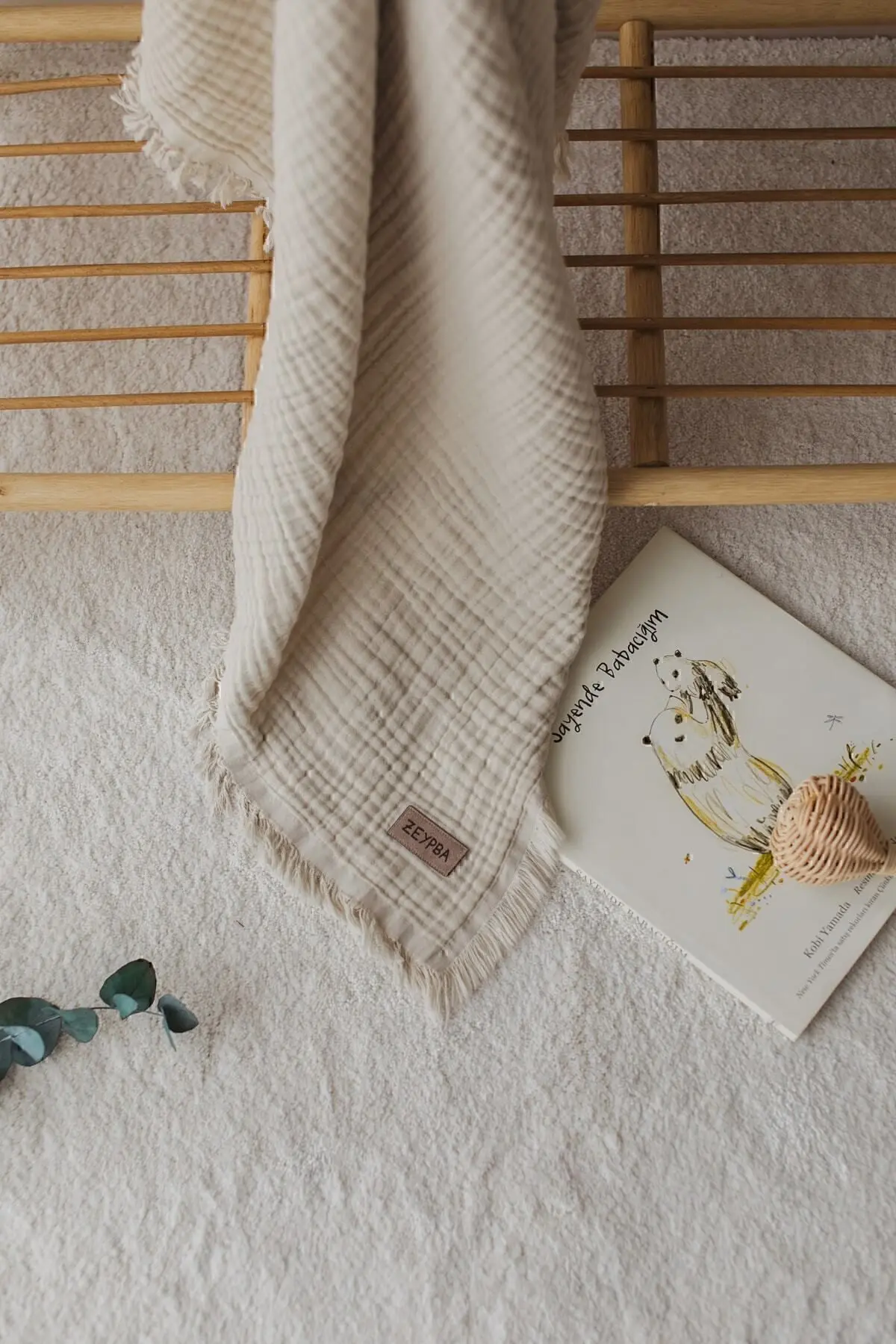 Bej 4katlı Müslin Bebek & Çocuk Müslin Örtü %100 Pamuk Yeni Sezon /110x110cm