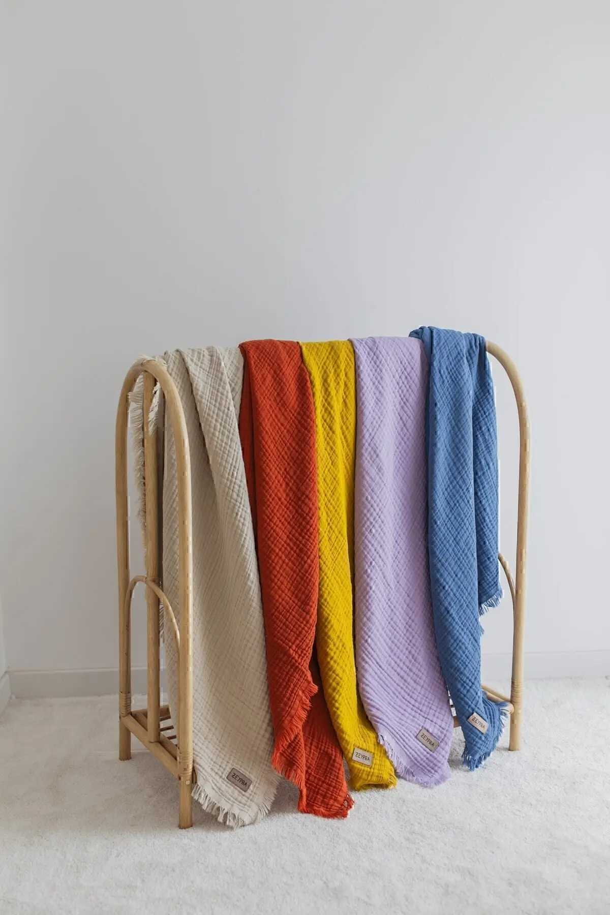 Bej 4katlı Müslin Bebek & Çocuk Müslin Örtü %100 Pamuk Yeni Sezon /110x110cm