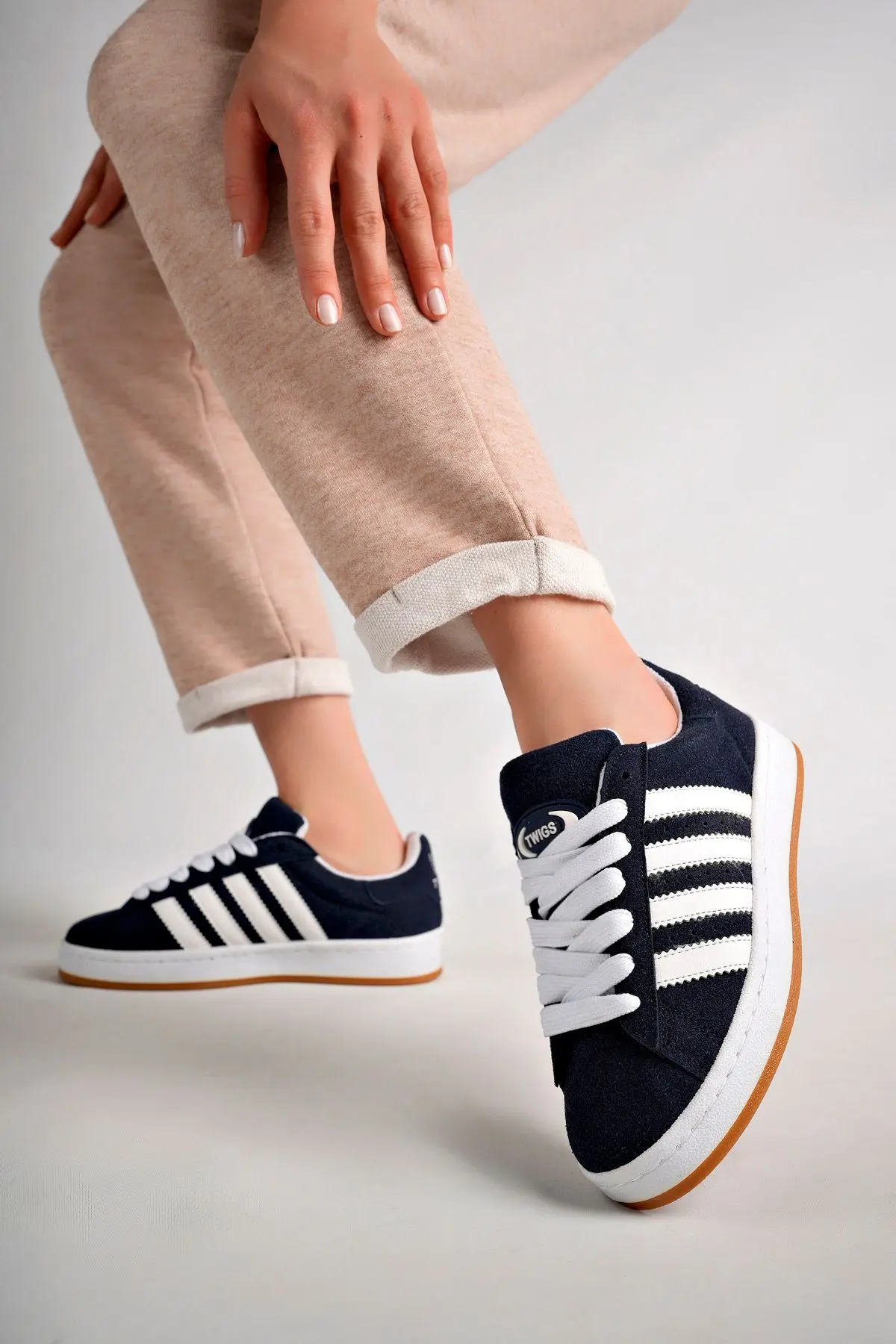 Spor Sneaker Ayakkabı Siyah Beyaz