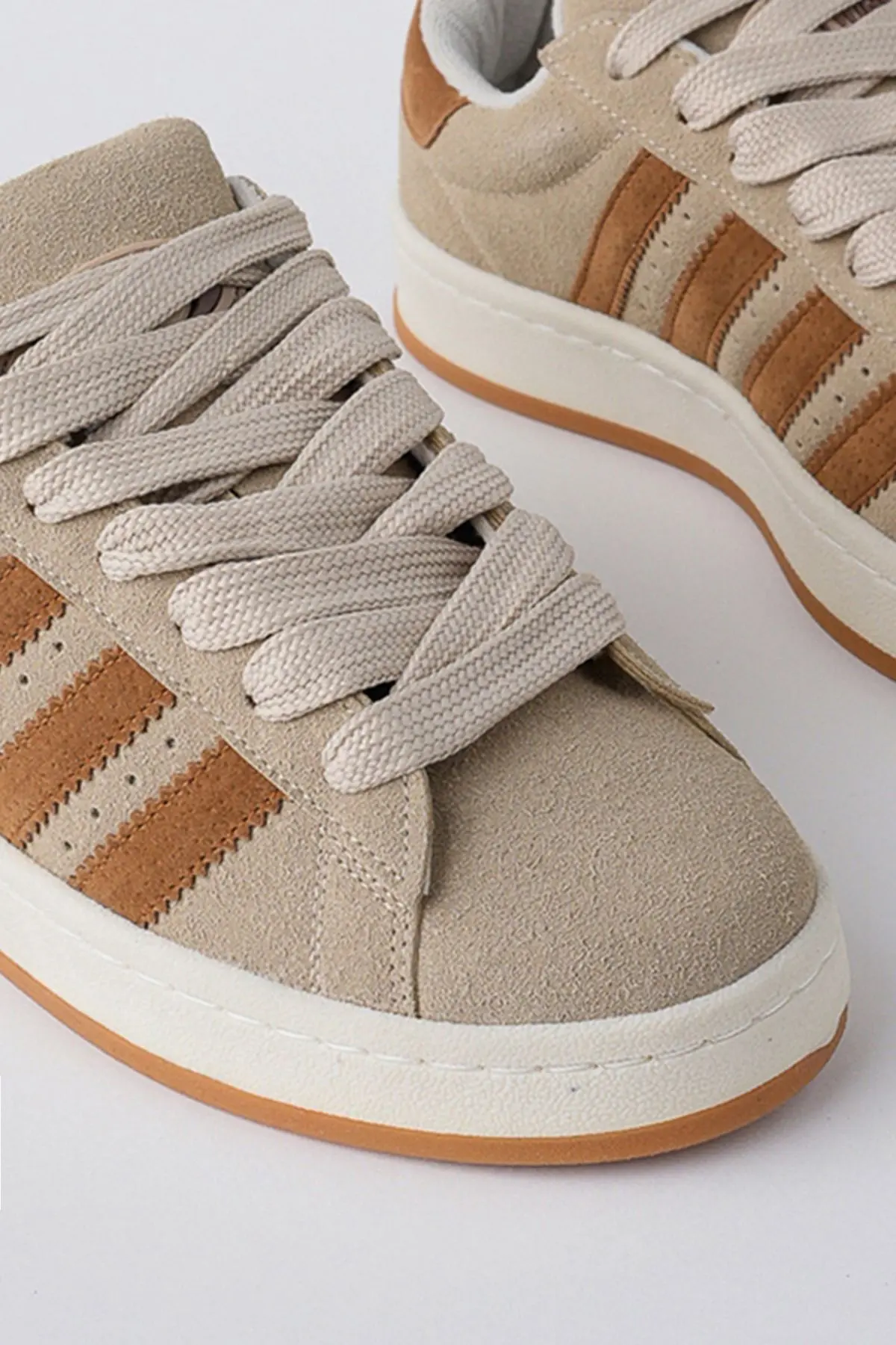 Spor Sneaker Ayakkabı Bej Kahve