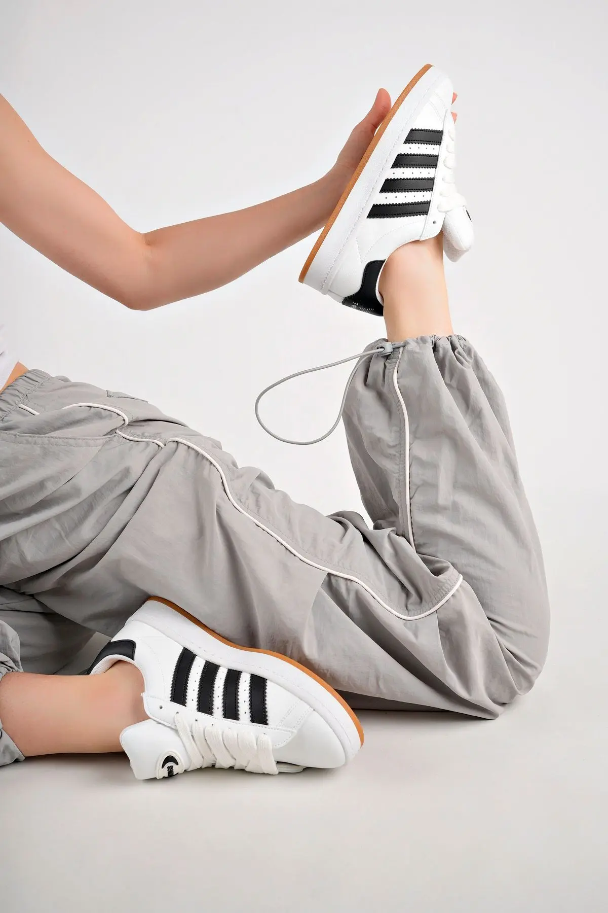 Spor Sneaker Ayakkabı Beyaz Siyah