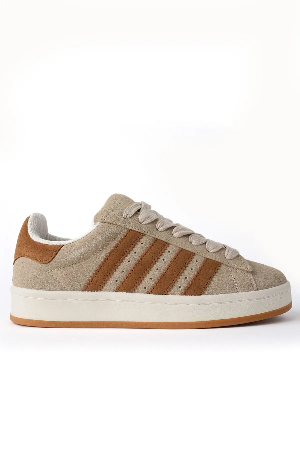 Spor Sneaker Ayakkabı Bej Kahve