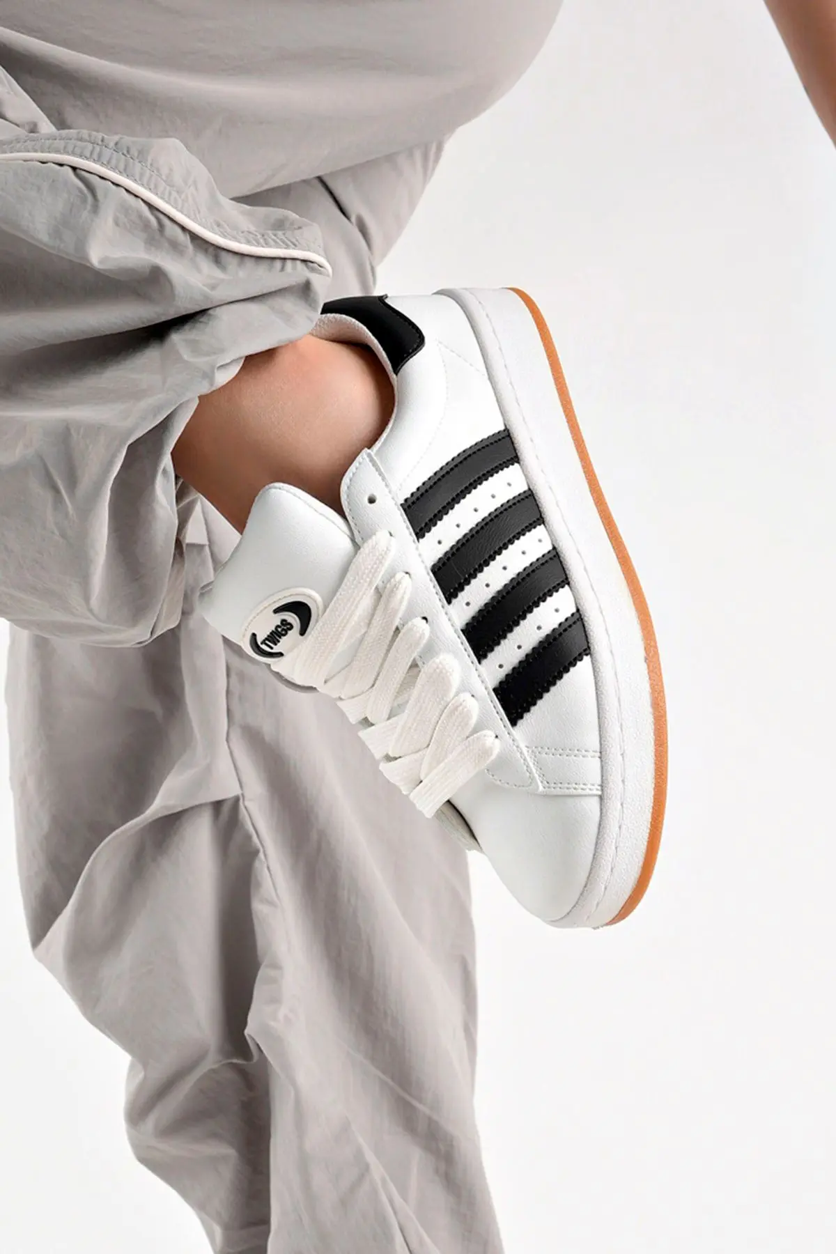 Spor Sneaker Ayakkabı Beyaz Siyah