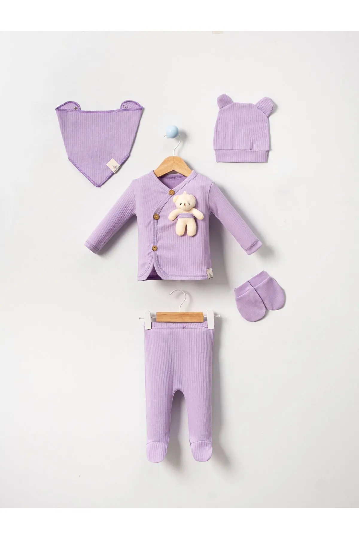 Hastane Çıkışı 5'li Set (AYICIK HEDİYELİDİR) Mor