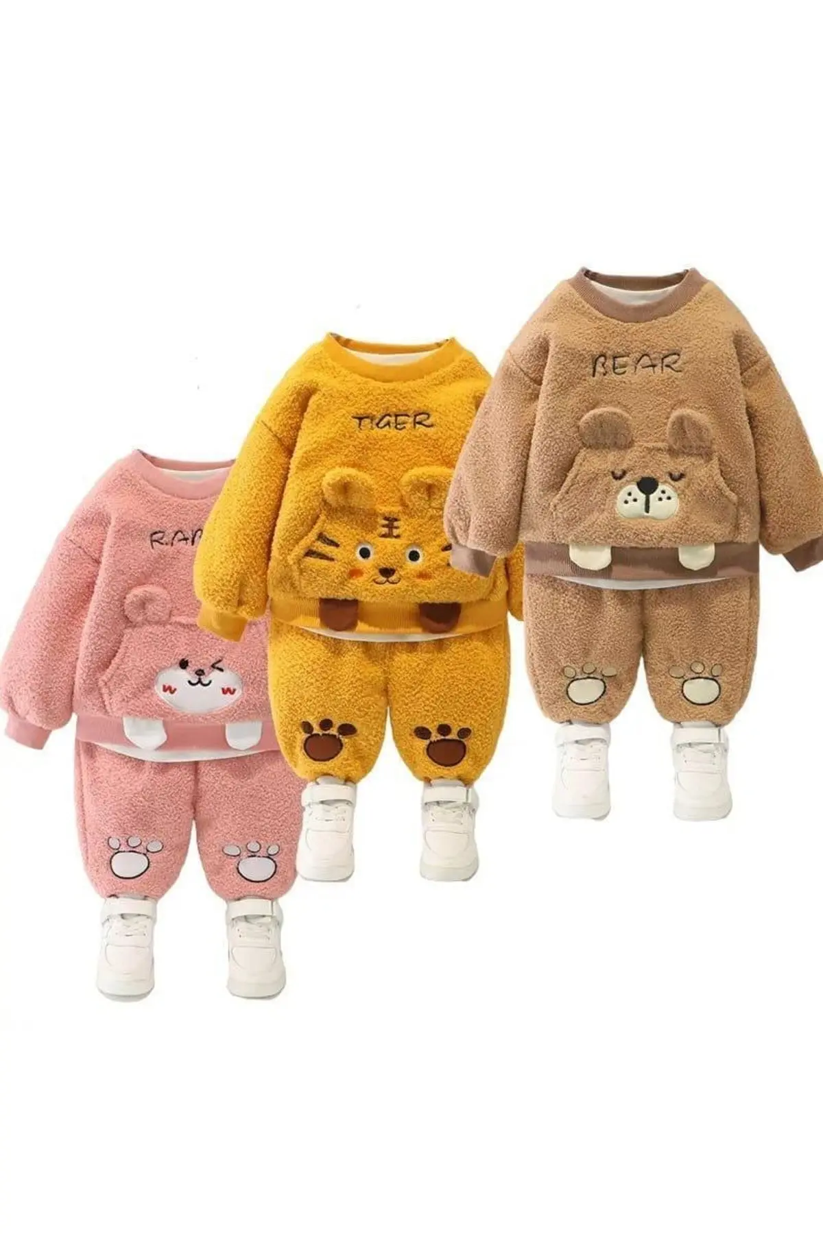 Kışlık Tatlı Peluş Alt Üst 2'li Takım