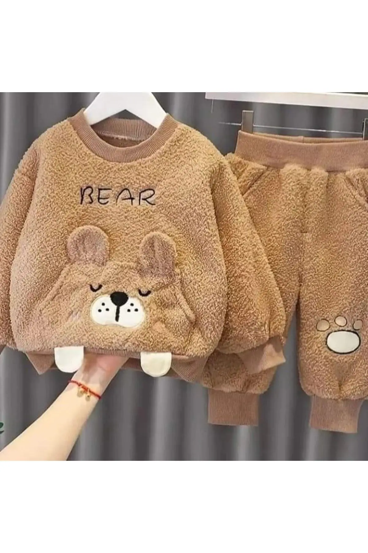 Kışlık Tatlı Peluş Alt Üst 2'li Takım