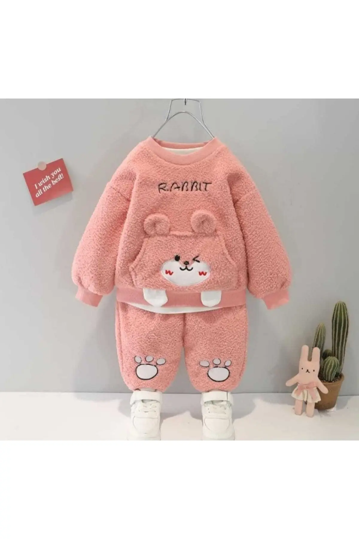 Kışlık Tatlı Peluş Alt Üst 2'li Takım